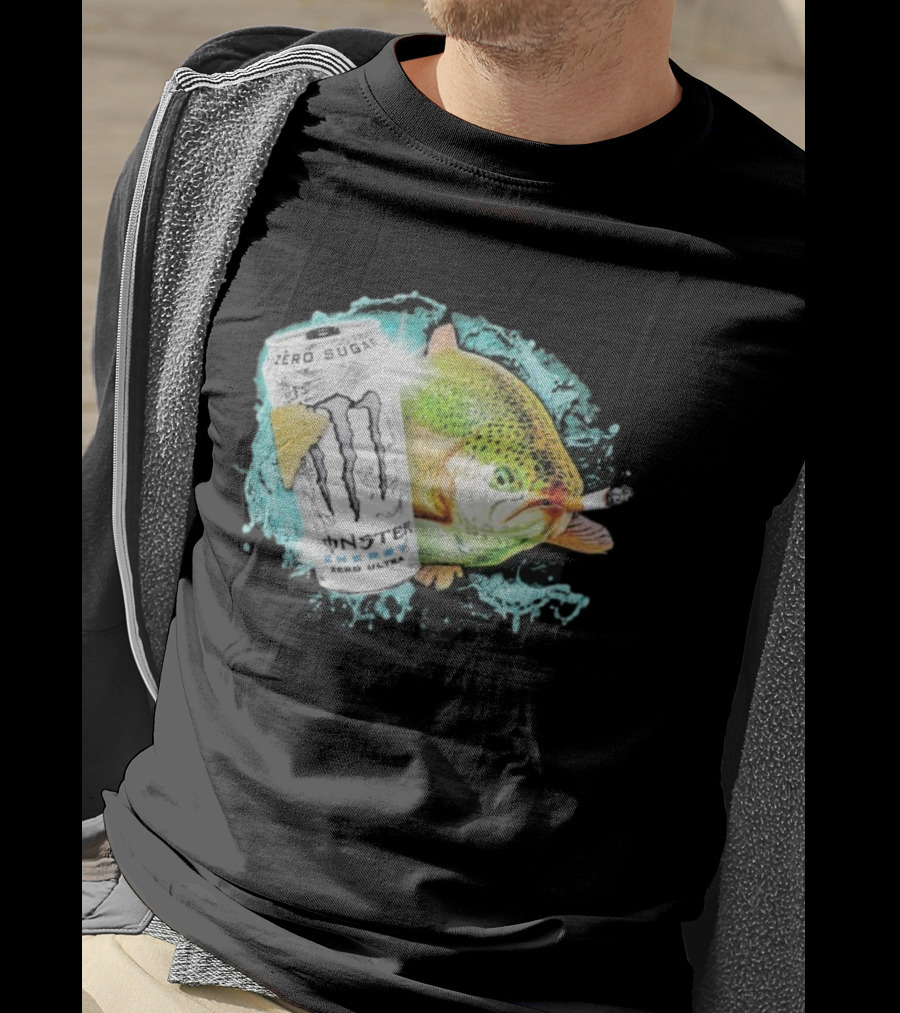 Dope Ass Fish Monster Energy Zero Sugar Cigarettes T-Shirt