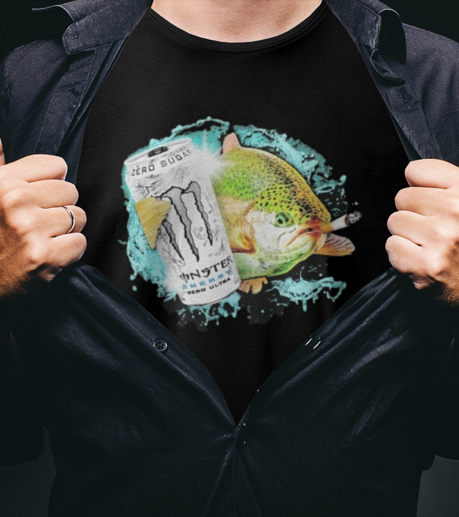 Dope Ass Fish Monster Energy Zero Sugar Cigarettes T-Shirt