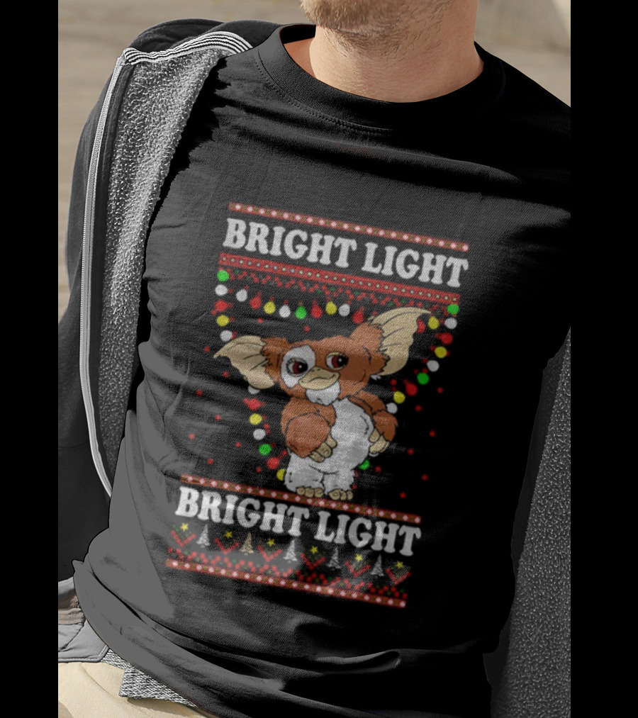 Bright Light Gizmo Gremlins Christmas Lights Sweater T-Shirt
