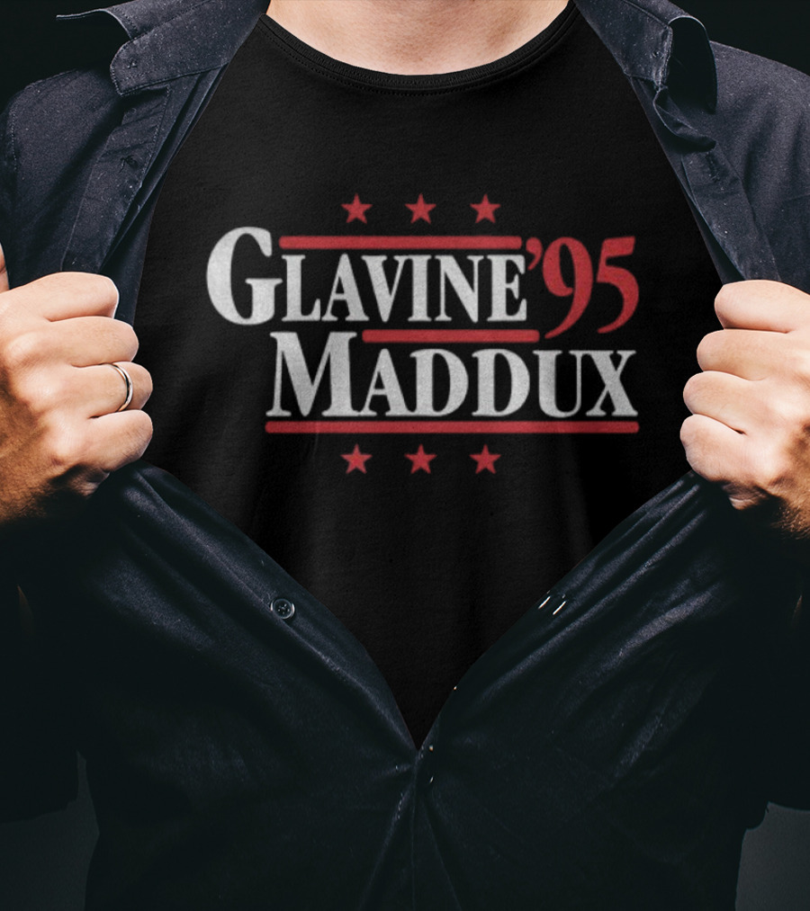 Glavine '95 Maddux Atlanta Braves Baseball Legends Stars T-Shirt