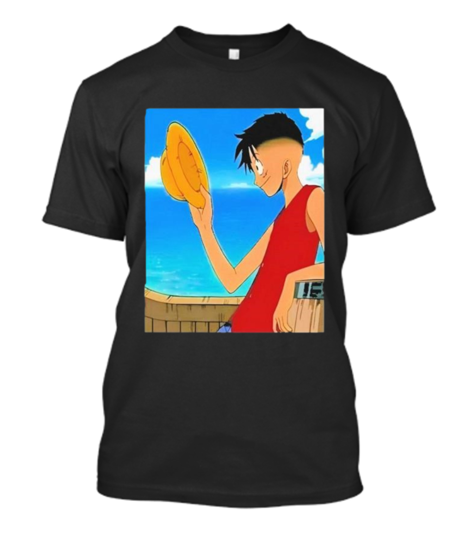 Monkey D Luffy Unique Haircut Straw Hat Pirate Style T-Shirt