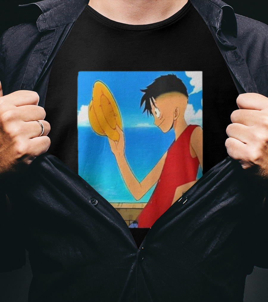 Monkey D Luffy Unique Haircut Straw Hat Pirate Style T-Shirt