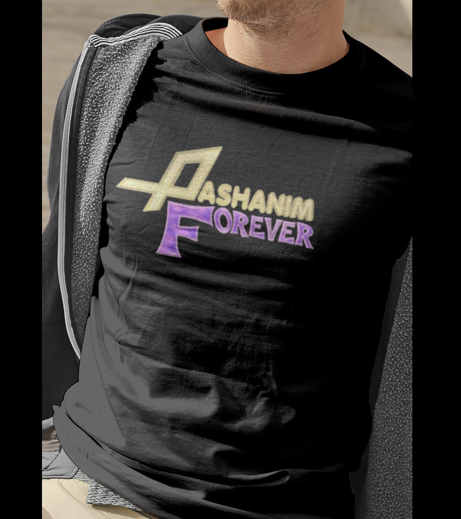Pashanim Forever Iconic Yellow And Purple Text T-Shirt