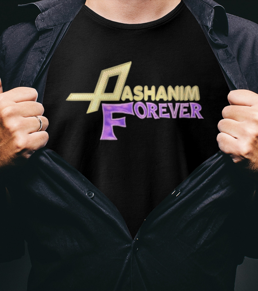 Pashanim Forever Iconic Yellow And Purple Text T-Shirt
