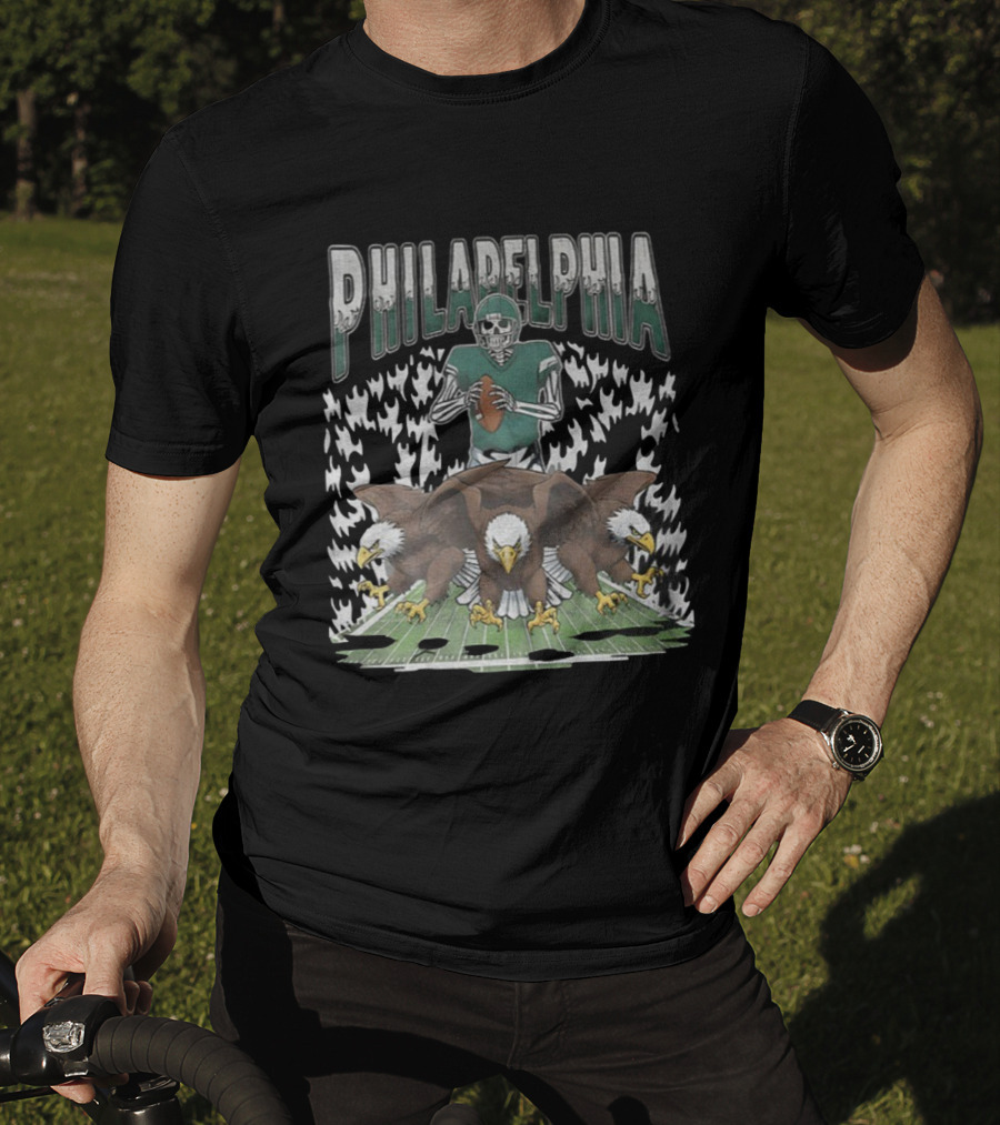 Philadelphia Skeleton Eagles Football Game Day T-Shirt