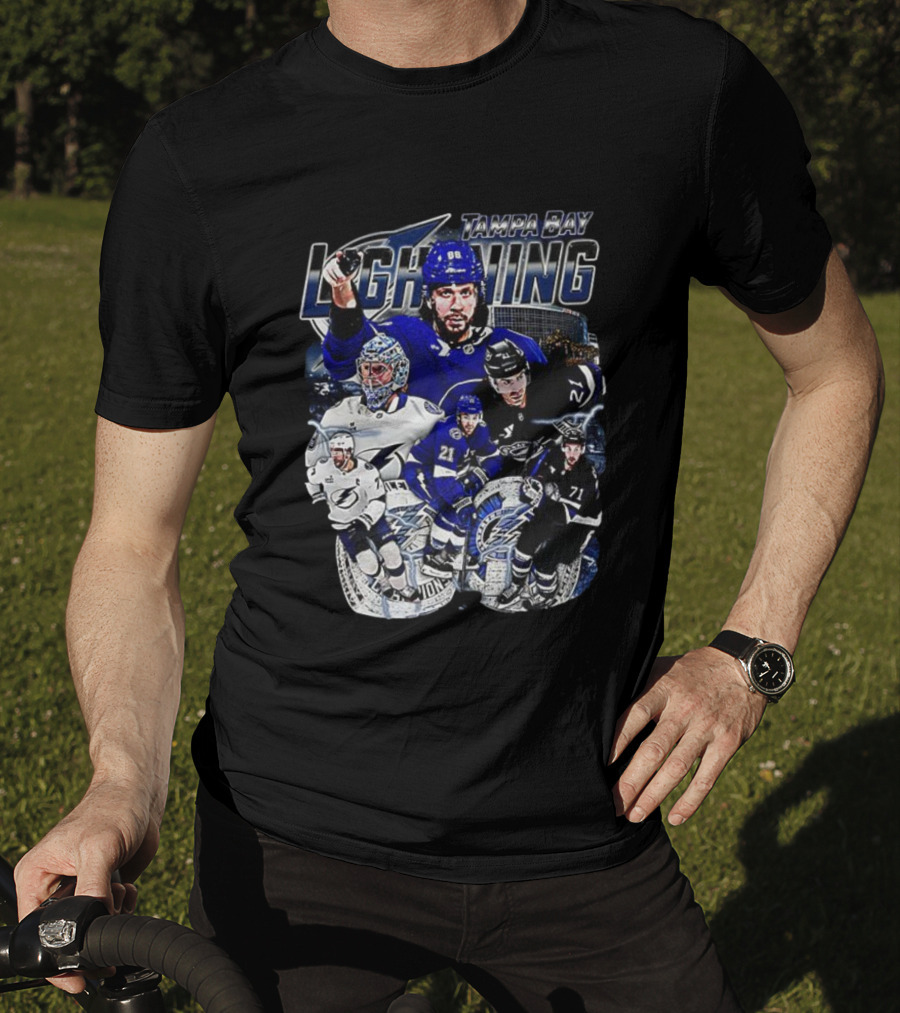 Tampa Bay Lightning Champions Player Montage Team Spirit T-Shirt