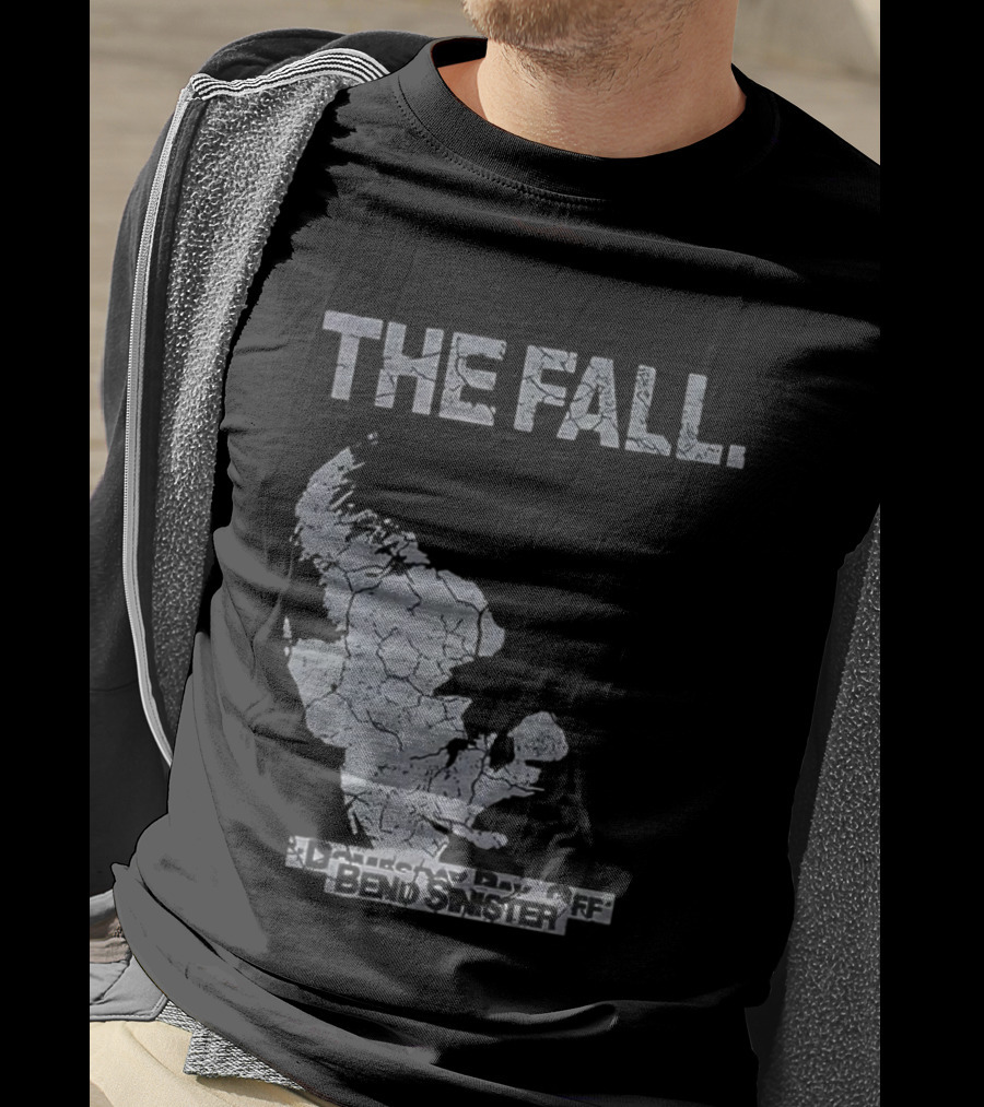 Bend Sinister The Fall Map Cracked Text Style T-Shirt