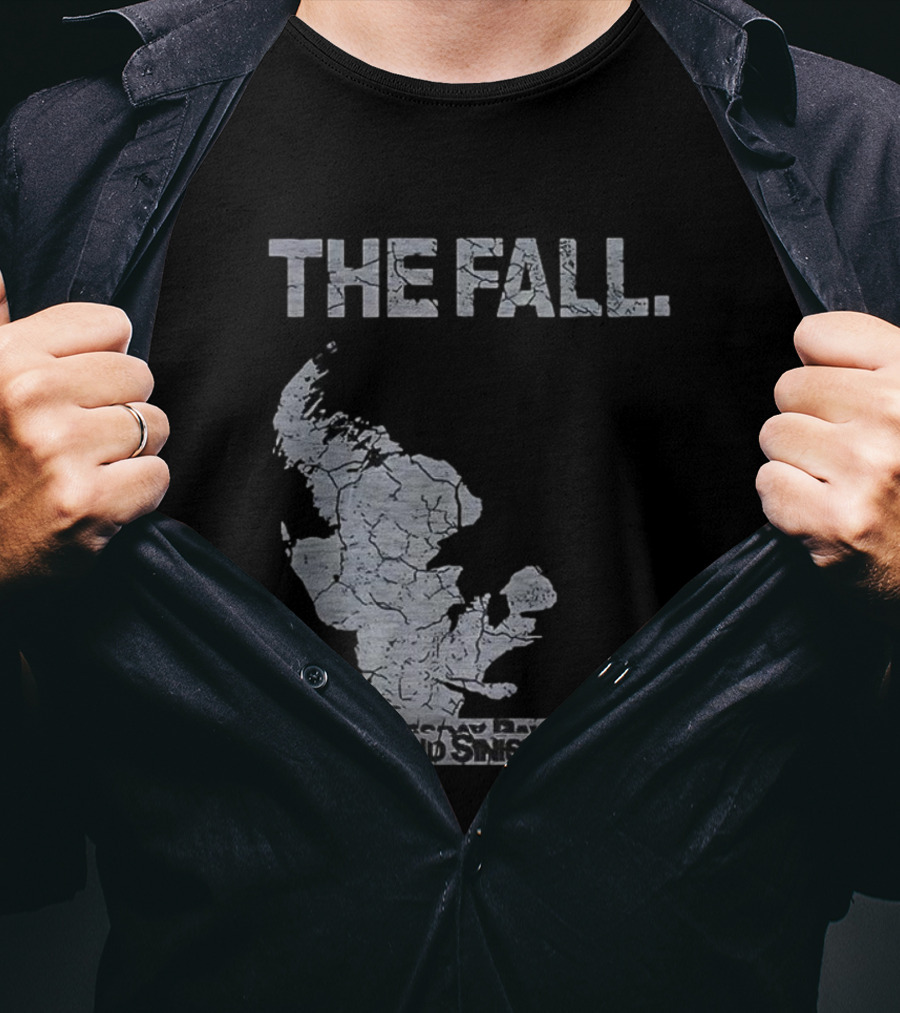 Bend Sinister The Fall Map Cracked Text Style T-Shirt