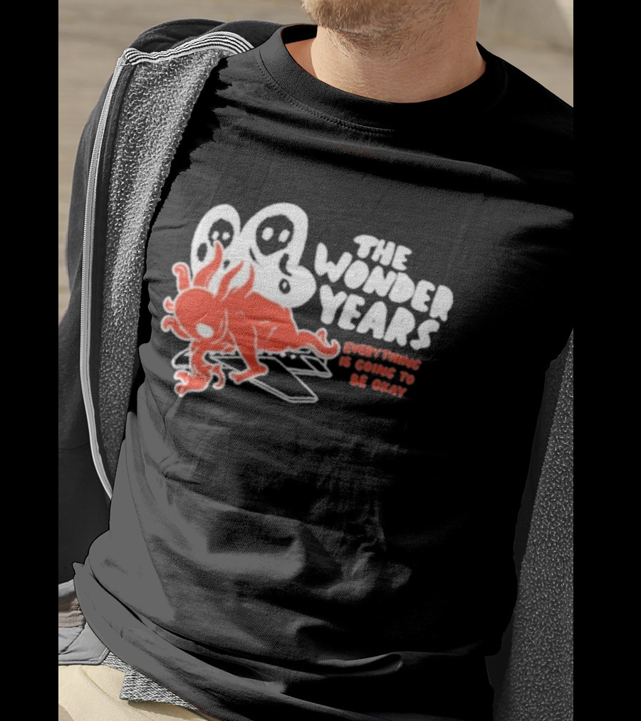 The Wonder Years Everything Is Going To Be Okay Anniversary 2025 Event Ghostly Red Creature Design T-Shirt
