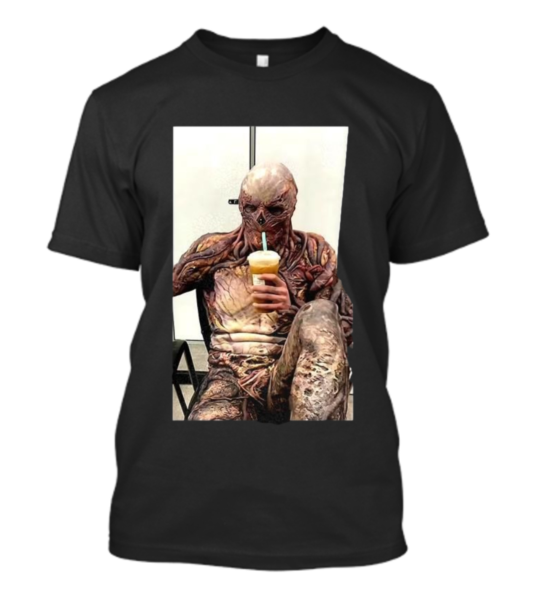 Vagner Stranger Things Creature Meme Coffee Scene T-Shirt