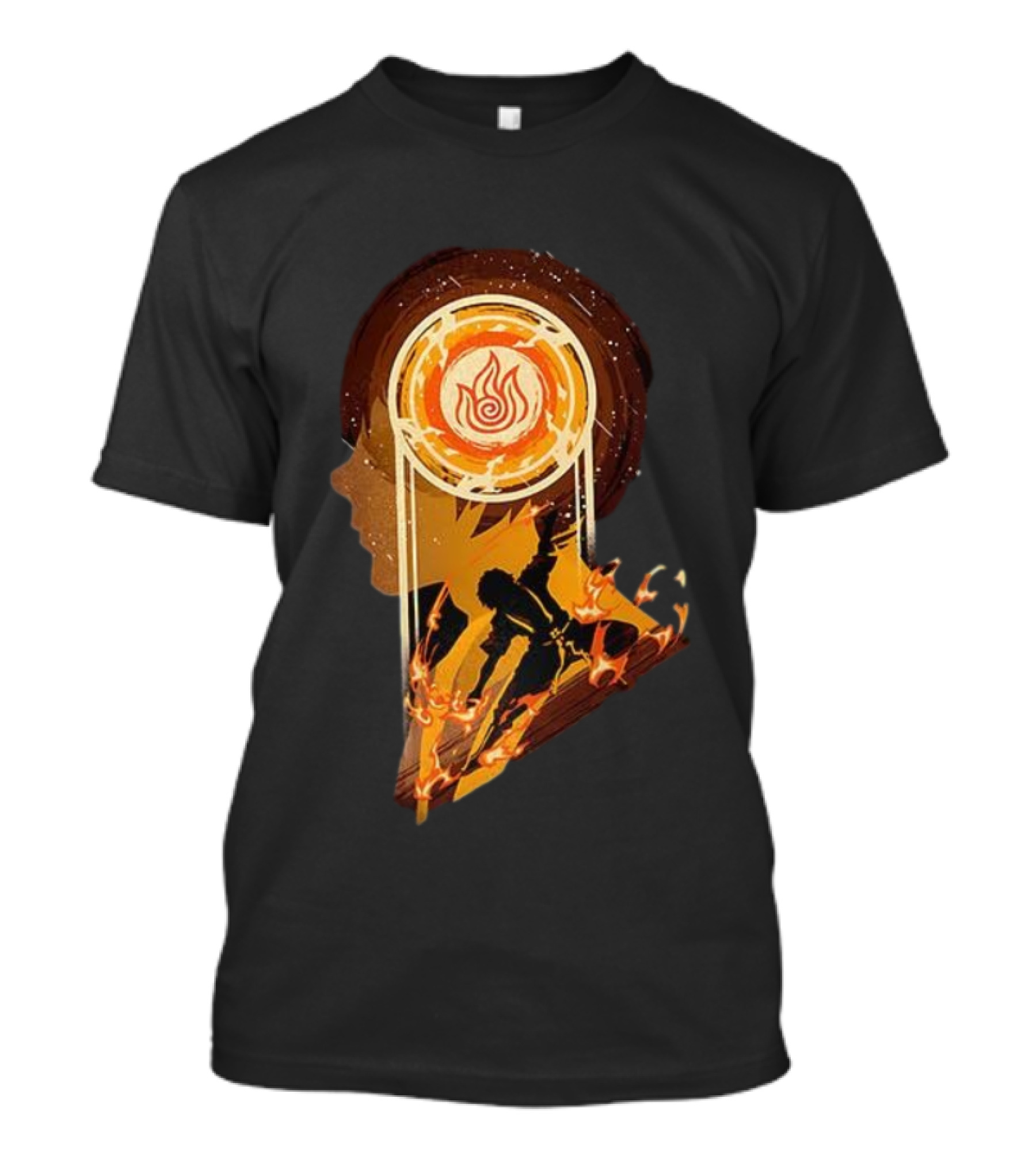 Zuko Firebending Avatar The Last Airbender Fire Nation Symbol Silhouette T-Shirt