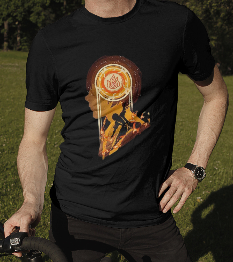 Zuko Firebending Avatar The Last Airbender Fire Nation Symbol Silhouette T-Shirt