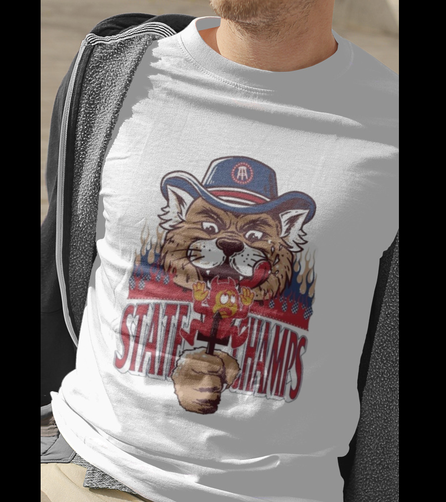 Arizona Wildcats State Champs Wildcat And Sun Devil Mascot Duel T-Shirt