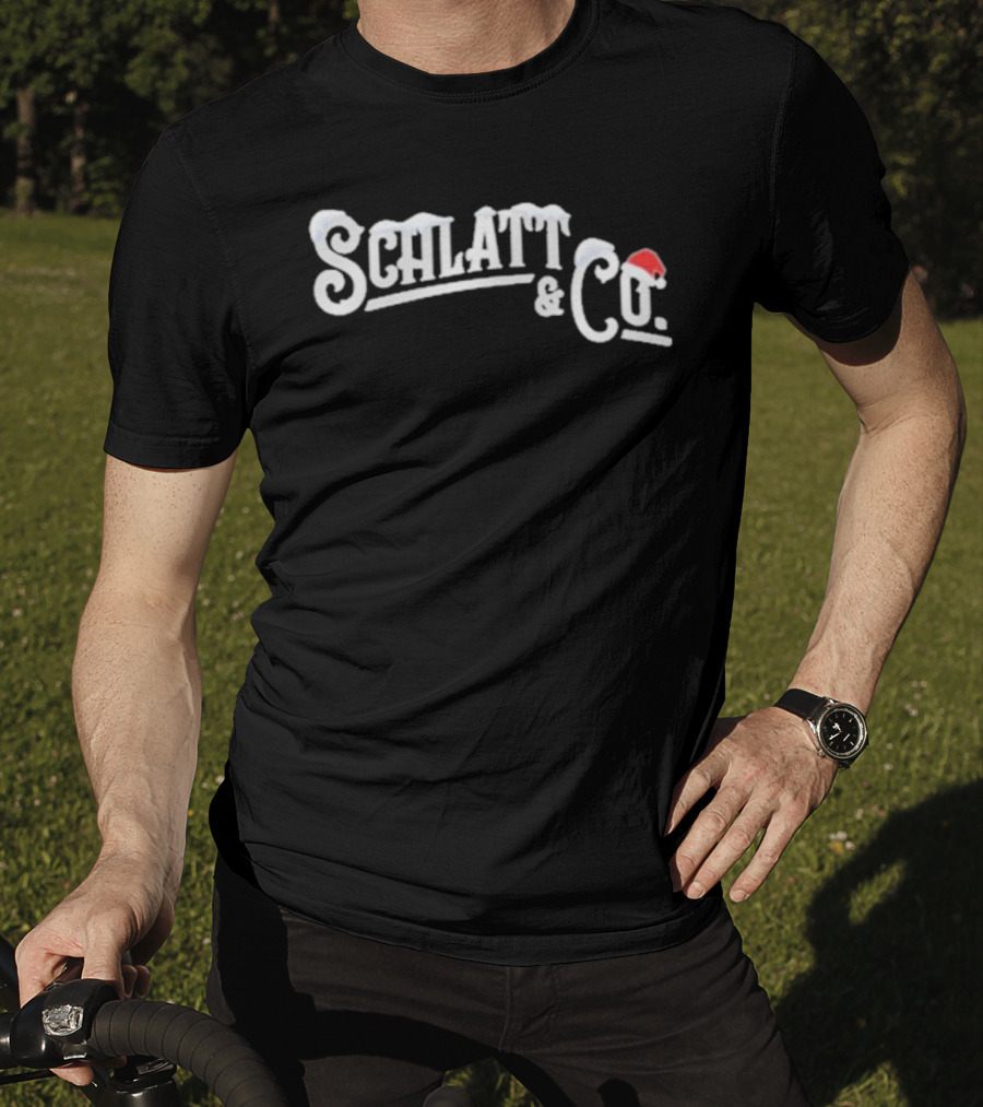 Schlatt & Co Christmas Holiday Jschlatt Santa Hat Snow Design T-Shirt