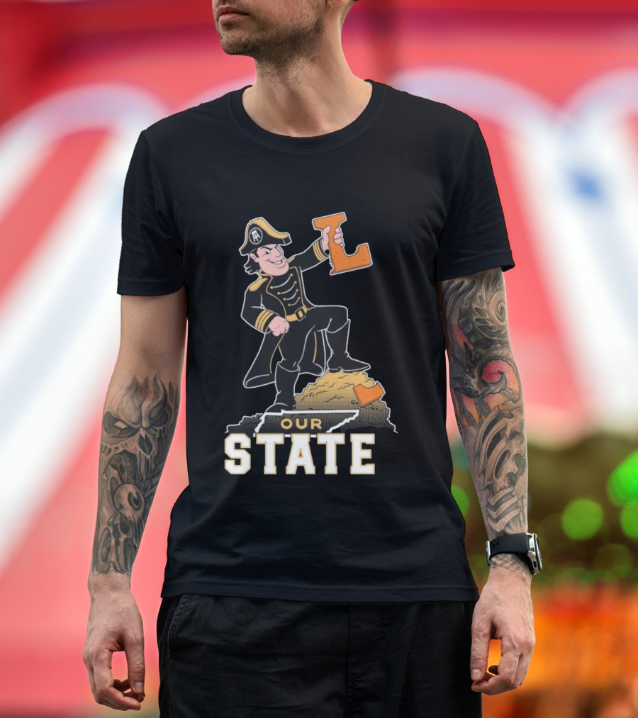 Vanderbilt Commodores Mascot Holding L Our State T-Shirt