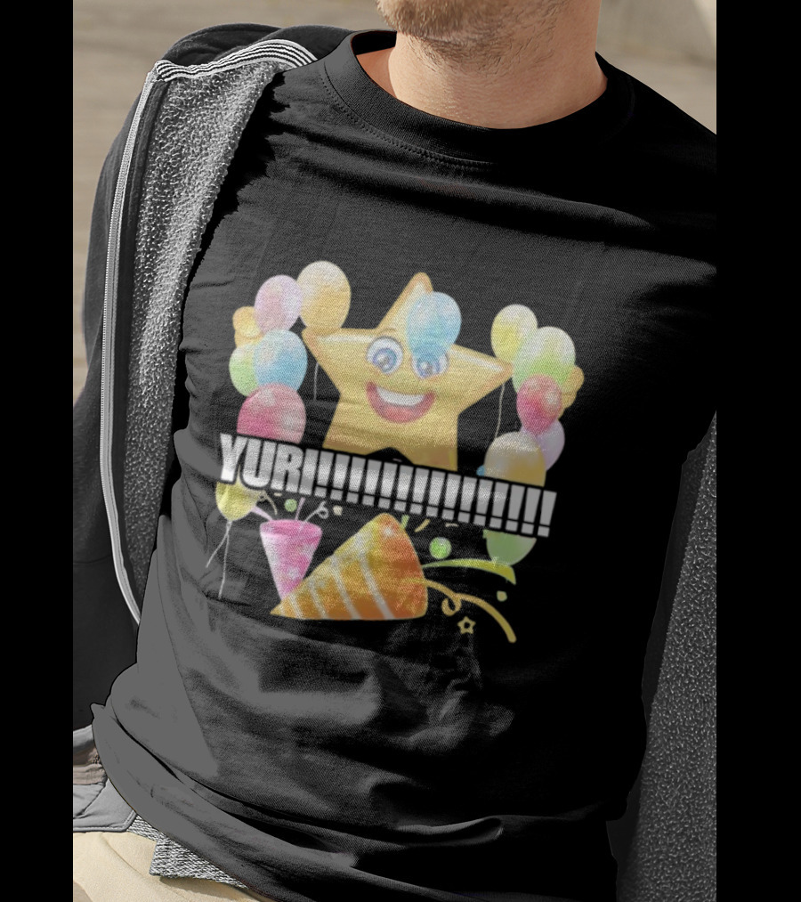 Yuri Star Festive Celebration Balloons And Party Decor Icons T-Shirt