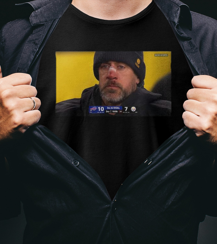 Aaron Rodgers Buffalo Bills Pittsburgh Steelers 10 To 7 3rd And Goal BCBS Sports T-Shirt