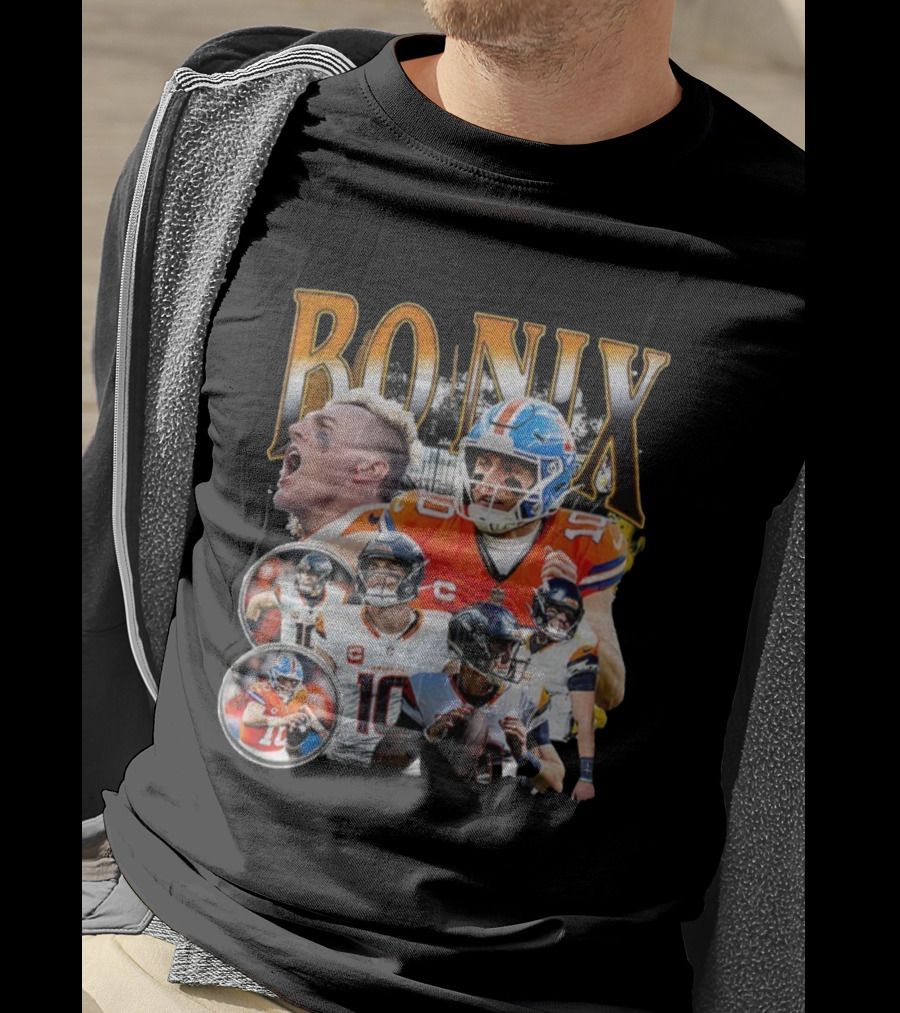 Bo Nix Denver Broncos Inspired Football Fan Gear T-Shirt