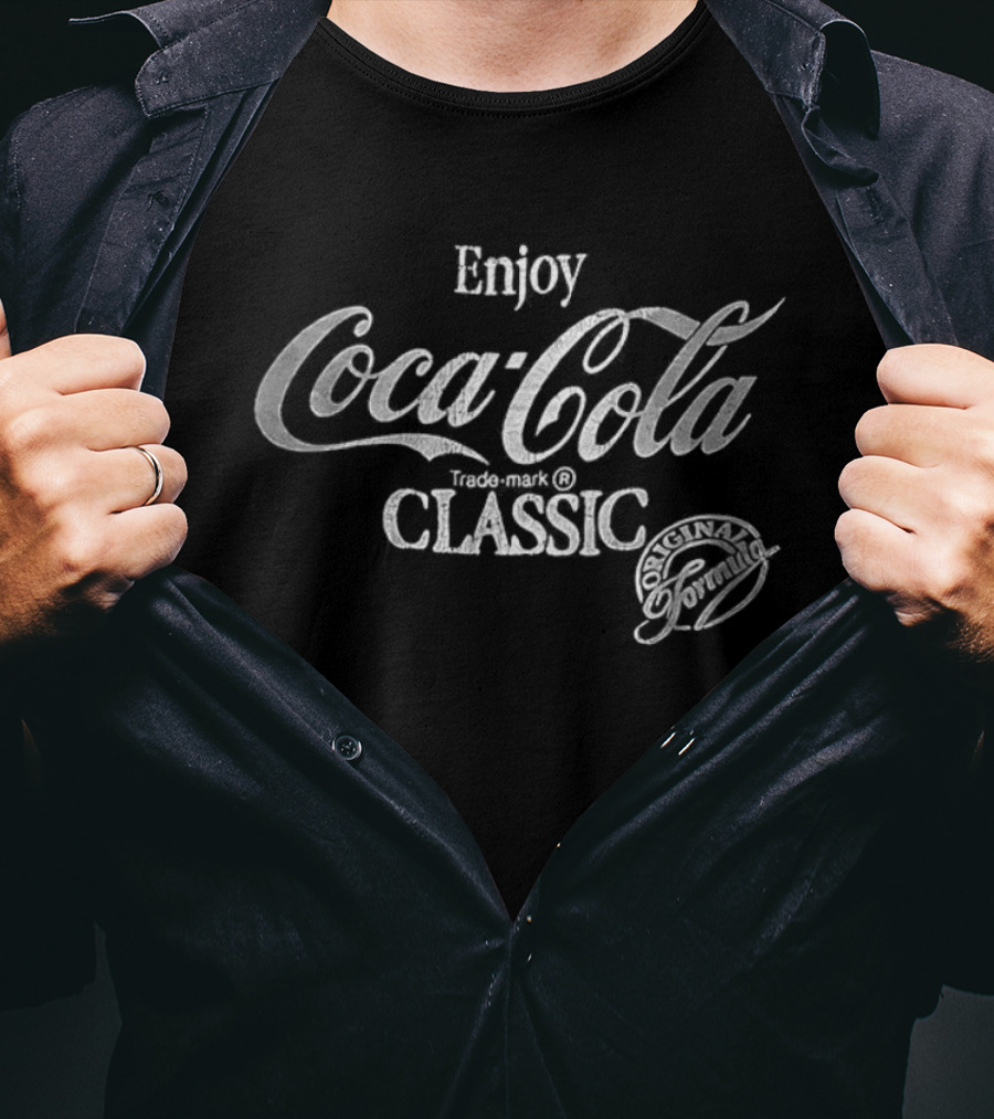 Enjoy Coca-Cola Classic Script Vintage Style T-Shirt