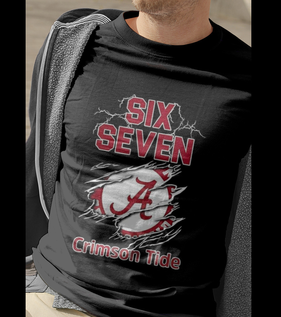 Six Seven Crimson Tide Inspo T-Shirt