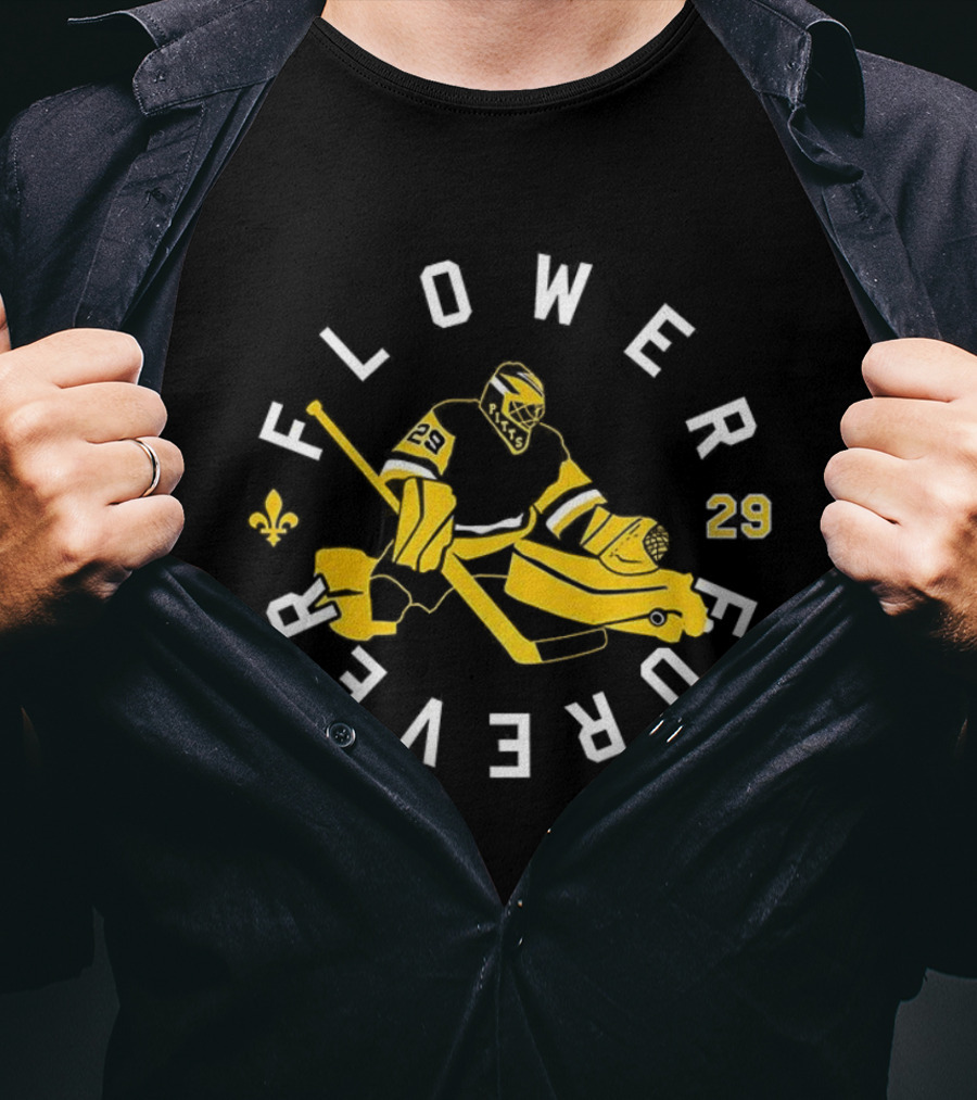 Jeremy Swayman Boston Bruins Flower Forever Goalie 29 T-Shirt