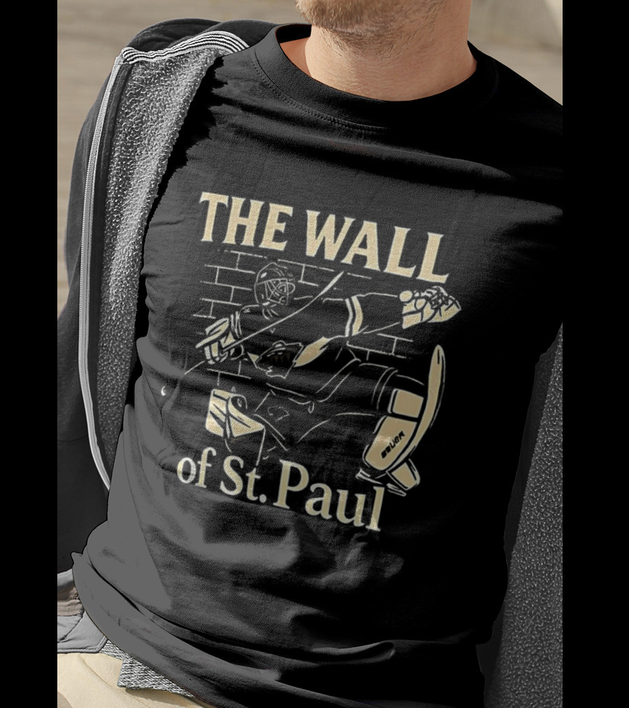 Jesper Wallstedt The Wall Of St Paul Minnesota Wild Hockey T-Shirt