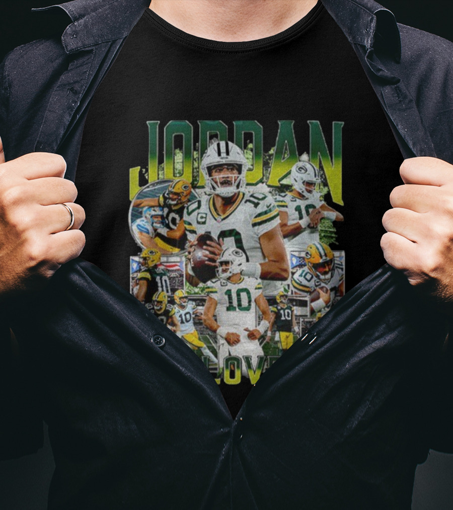 Jordan Love Green Bay Packers NFL Quarterback Highlights T-Shirt