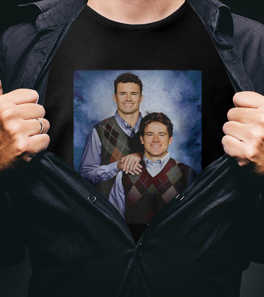 Justin Herbert Ladd McConkey Los Angeles Football Step Brothers Sweater Portrait T-Shirt