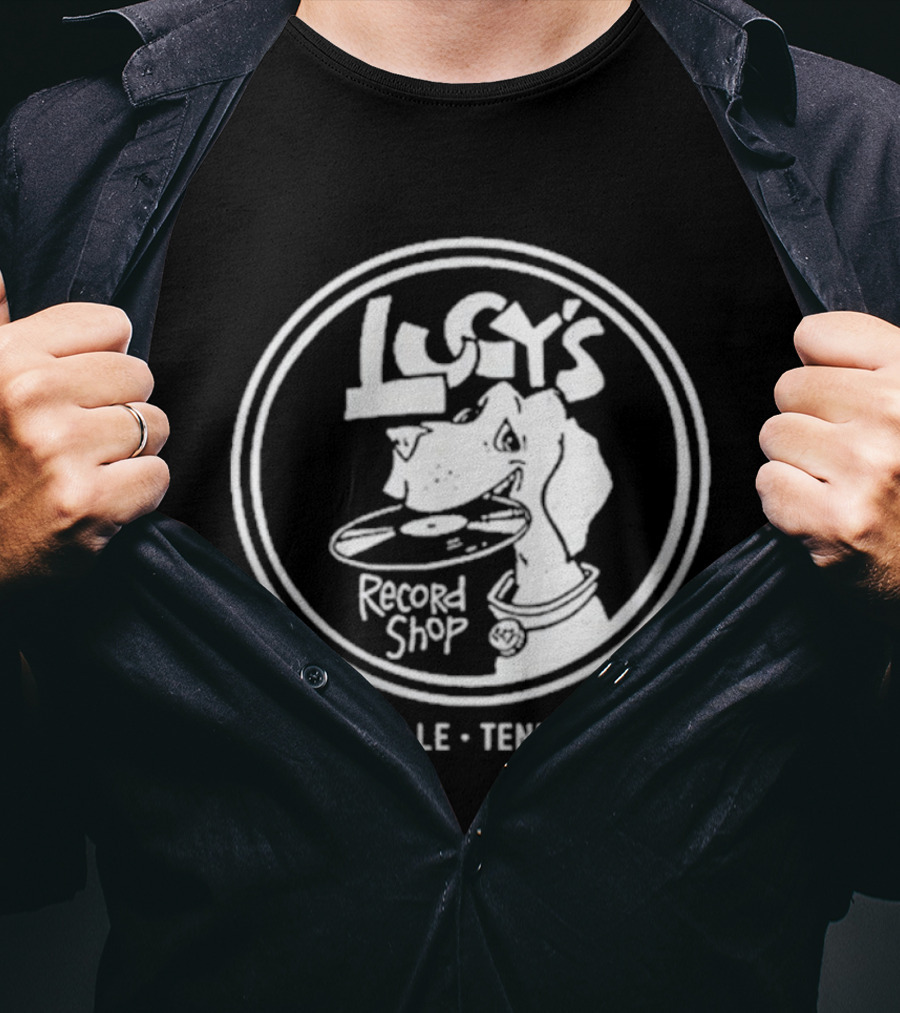 Lucy’s Record Shop Nashville Tennessee Iconic Music Venue Retro Logo T-Shirt