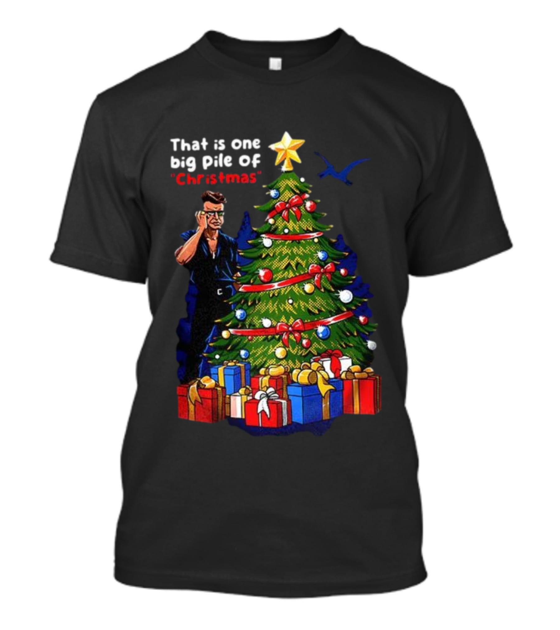 Malcolm Jurassic Park That Is One Big Pile Of Christmas Tree Gifts T-Shirt