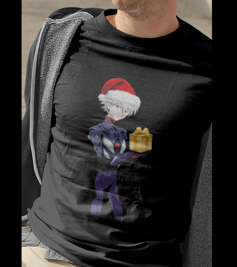 Nagisa Kaworu Shin Seiki Evangelion Christmas Present Santa Hat T-Shirt