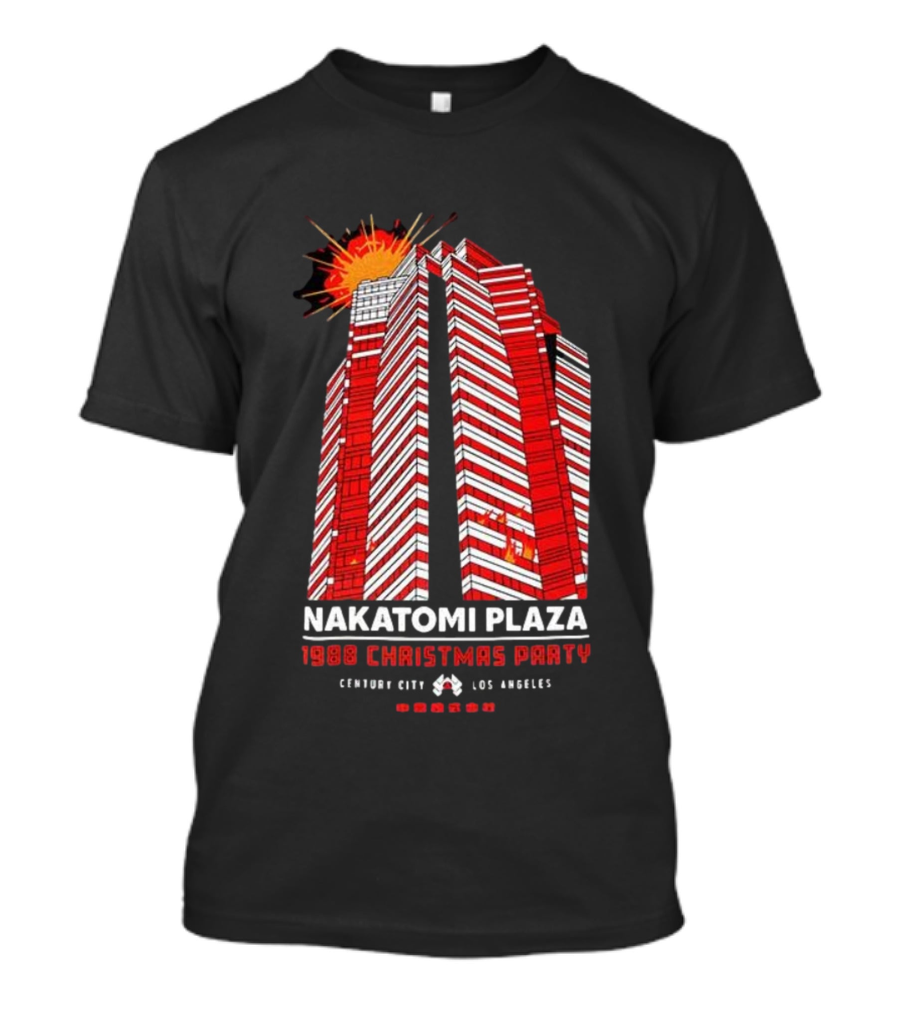 Nakatomi Plaza 1988 Christmas Party Die Hard Century City Los Angeles Explosion Scene T-Shirt