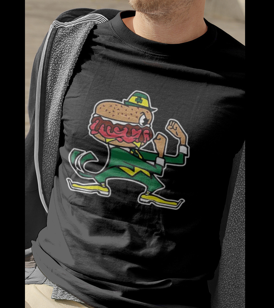 Notre Dame Fighting Irish Burger Character T-Shirt
