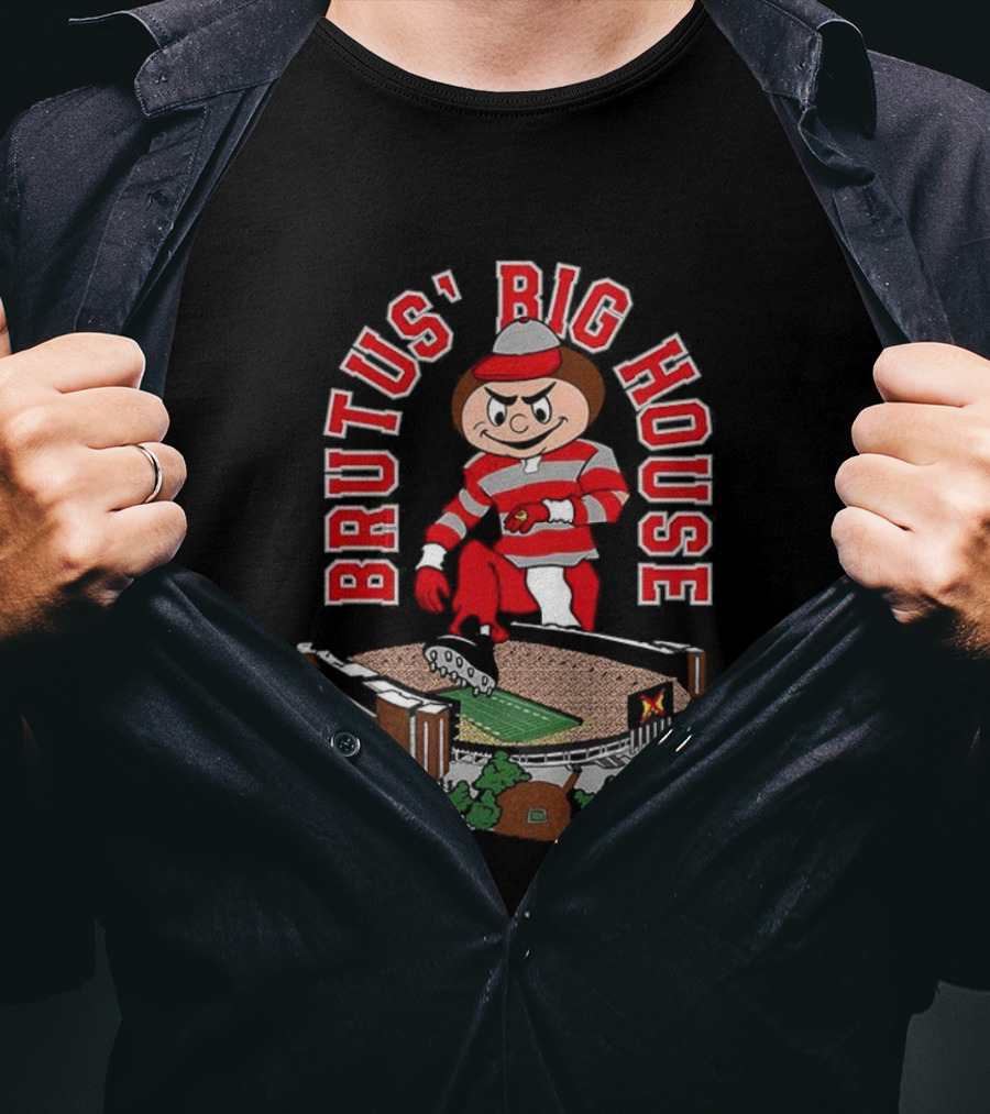 Ohio State Buckeyes Brutus Big House Stadium Mascot T-Shirt