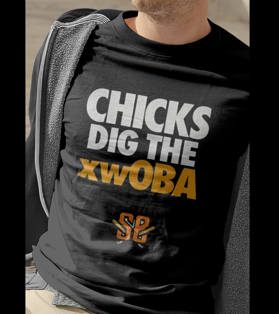 Schaumburg Boomers XwOBA Baseball SP Chicks Dig The XwOBA T-Shirt