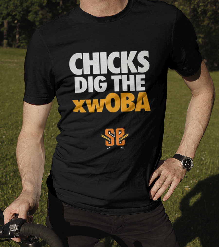 Schaumburg Boomers XwOBA Baseball SP Chicks Dig The XwOBA T-Shirt