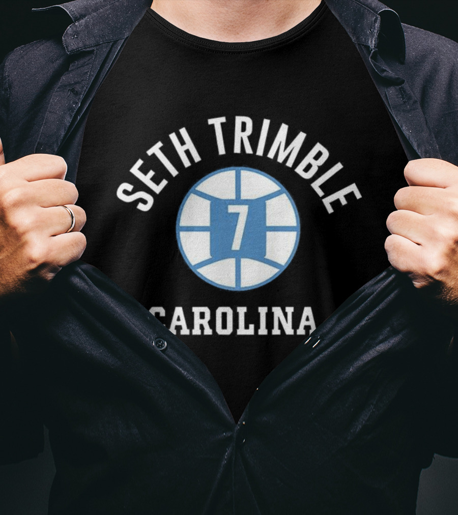 Seth Trimble Carolina Number 7 Basketball T-Shirt