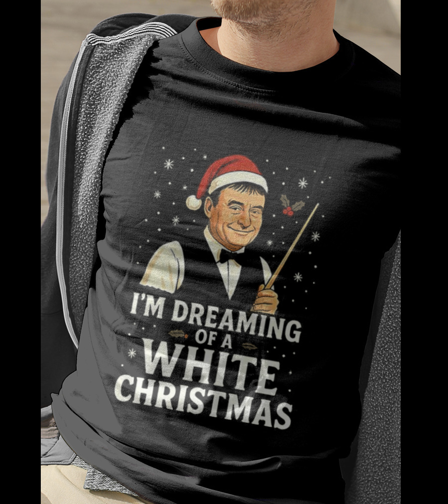 Santa Hat Snooker Player I'm Dreaming Of A White Christmas T-Shirt