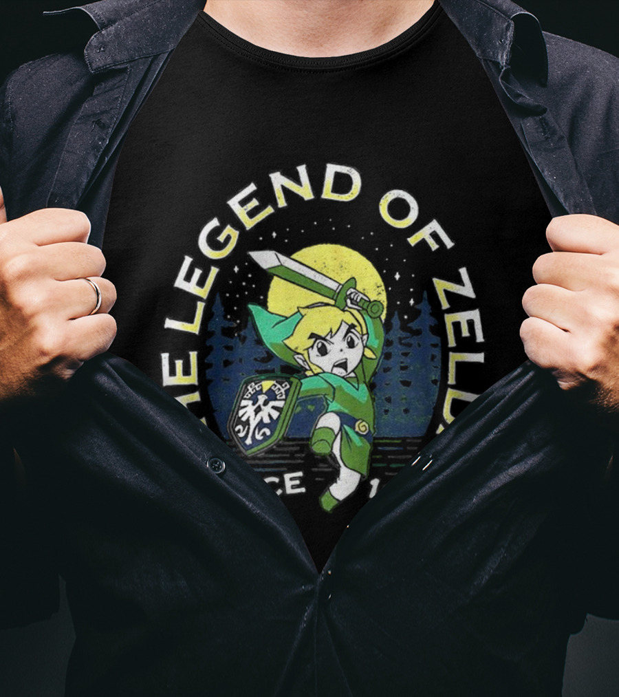 The Legend Of Zelda Link Crest Since 1986 Forest Adventure T-Shirt