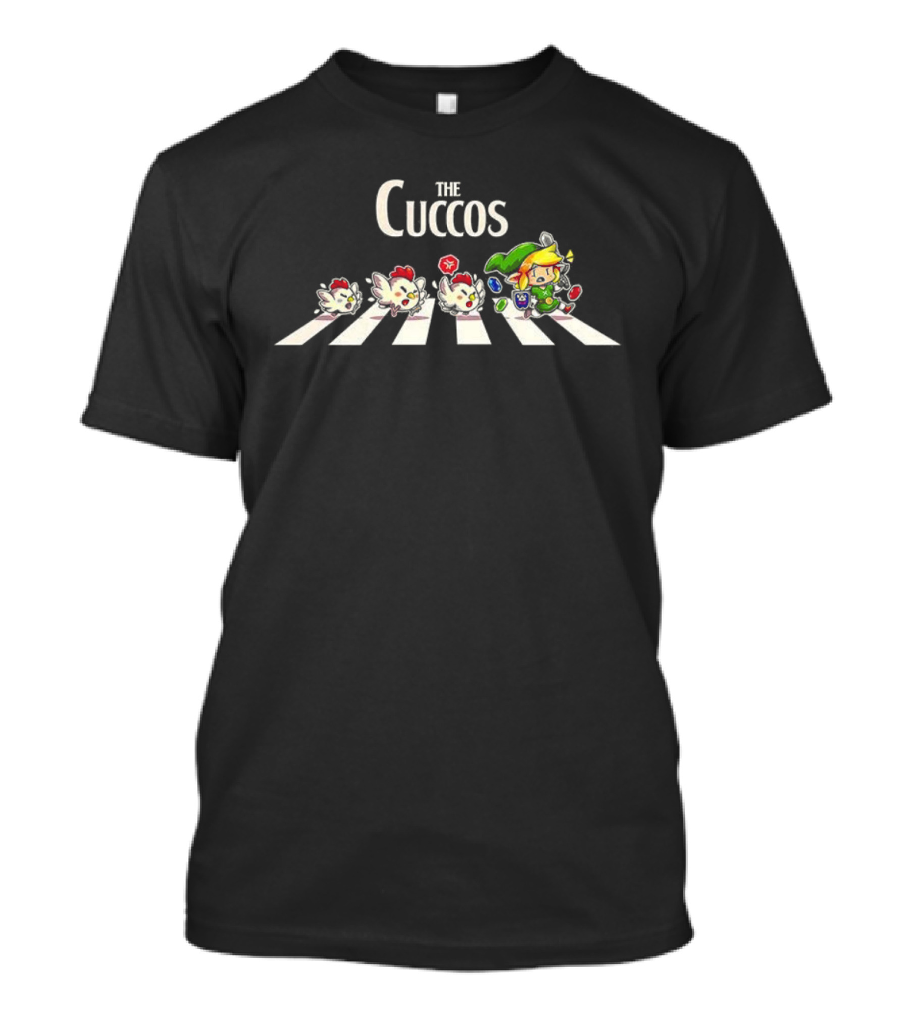 The Legend Of Zelda The Cuccos Cross The Street Abbey Road Parody T-Shirt