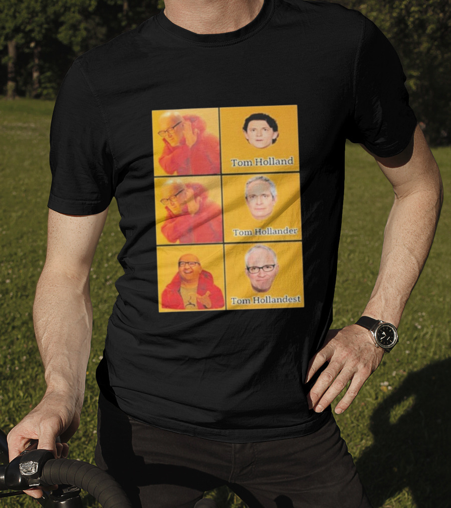 Tom Holland Tom Hollander Tom Hollandest Face Grid T-Shirt