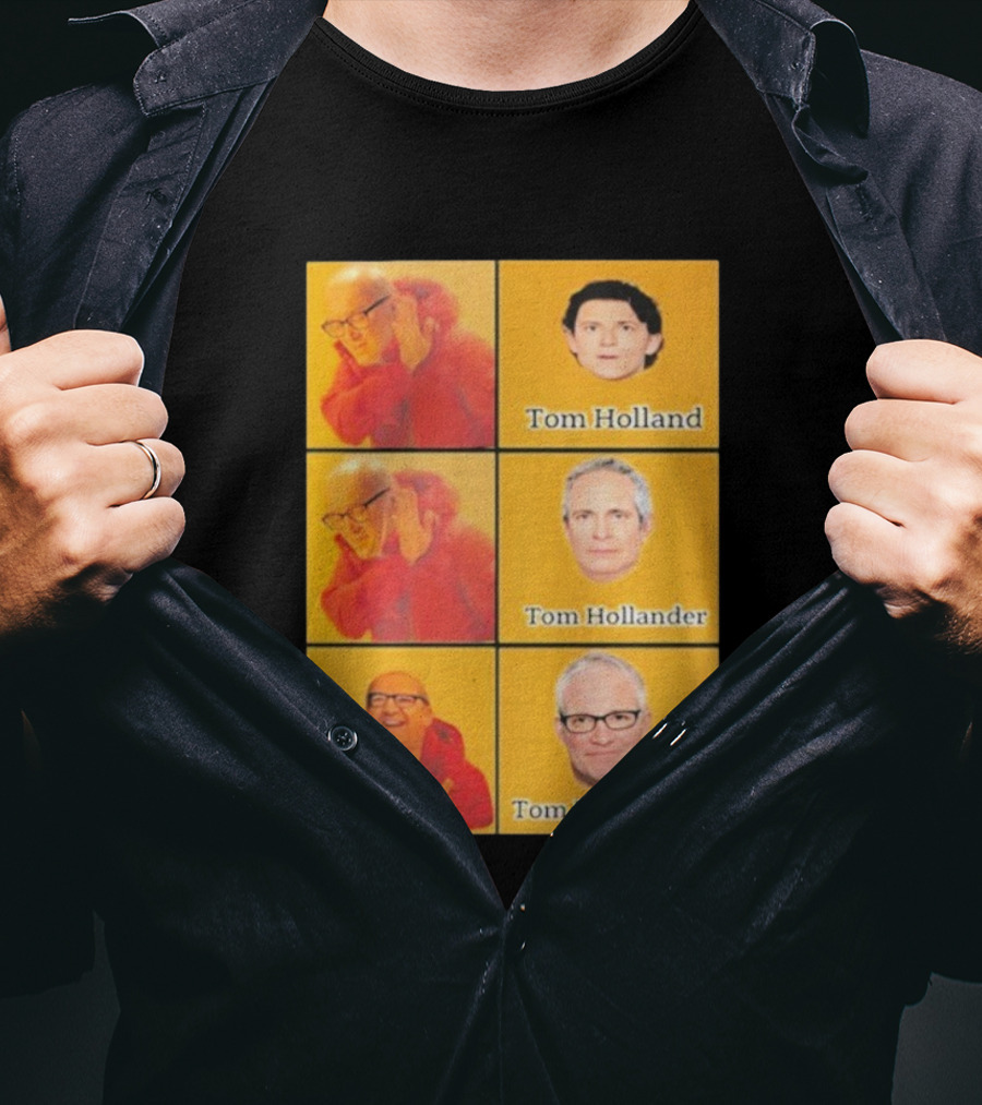 Tom Holland Tom Hollander Tom Hollandest Face Grid T-Shirt