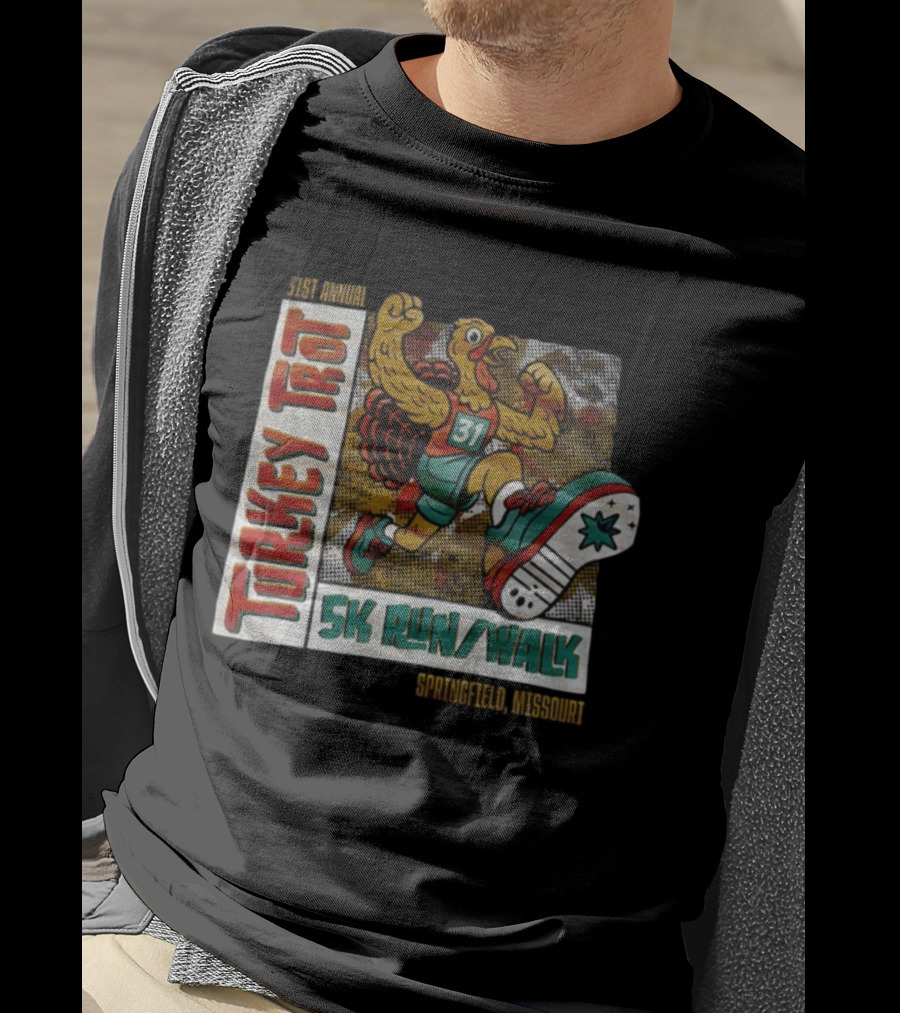31st Annual Turkey Trot 5K Run Walk Springfield Missouri T-Shirt