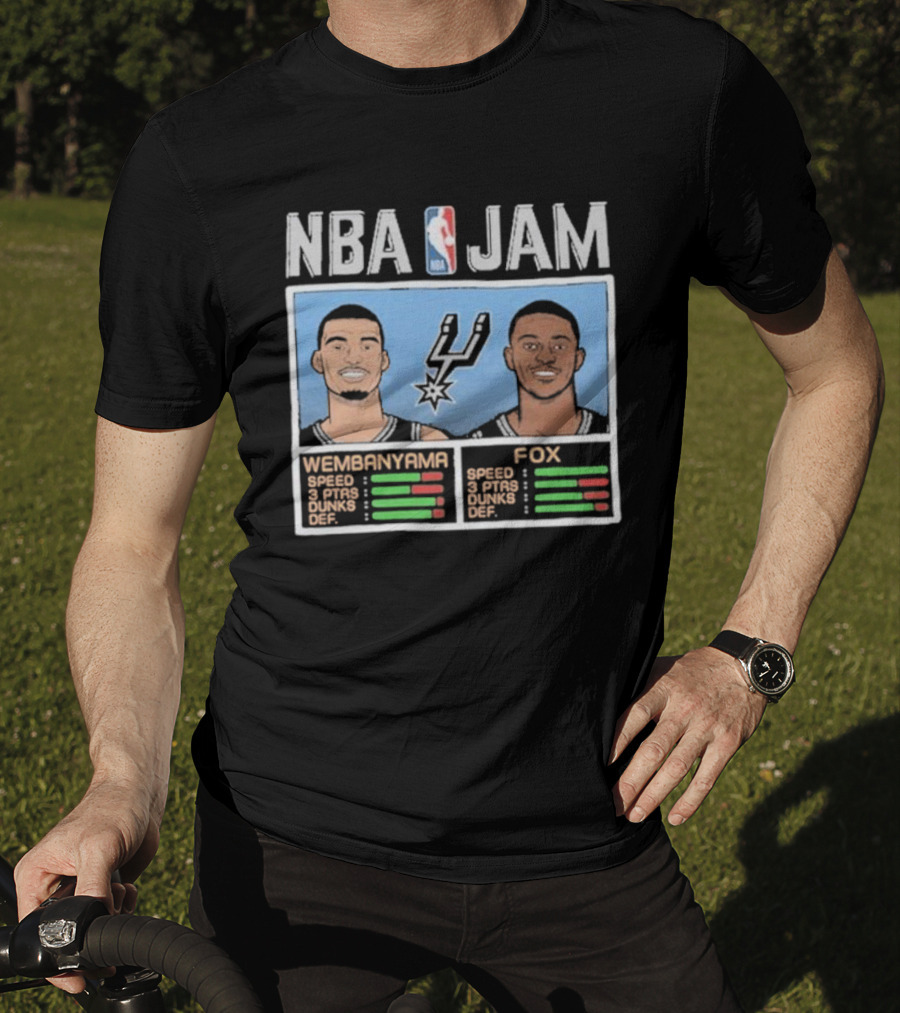 NBA Jam Victor Wembanyama De’Aaron Fox San Antonio Spurs T-Shirt