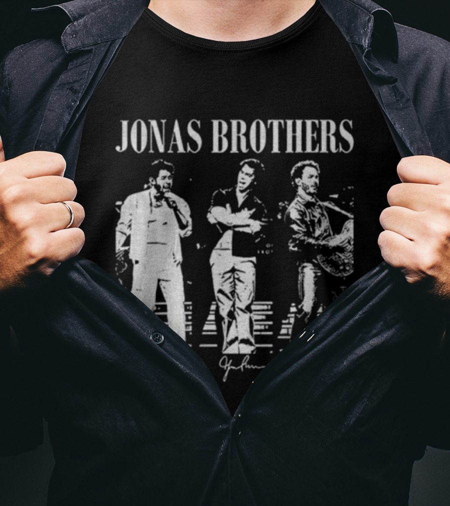 Jonas Brothers Vintage Tour 20th 2025 Signature Music T-Shirt