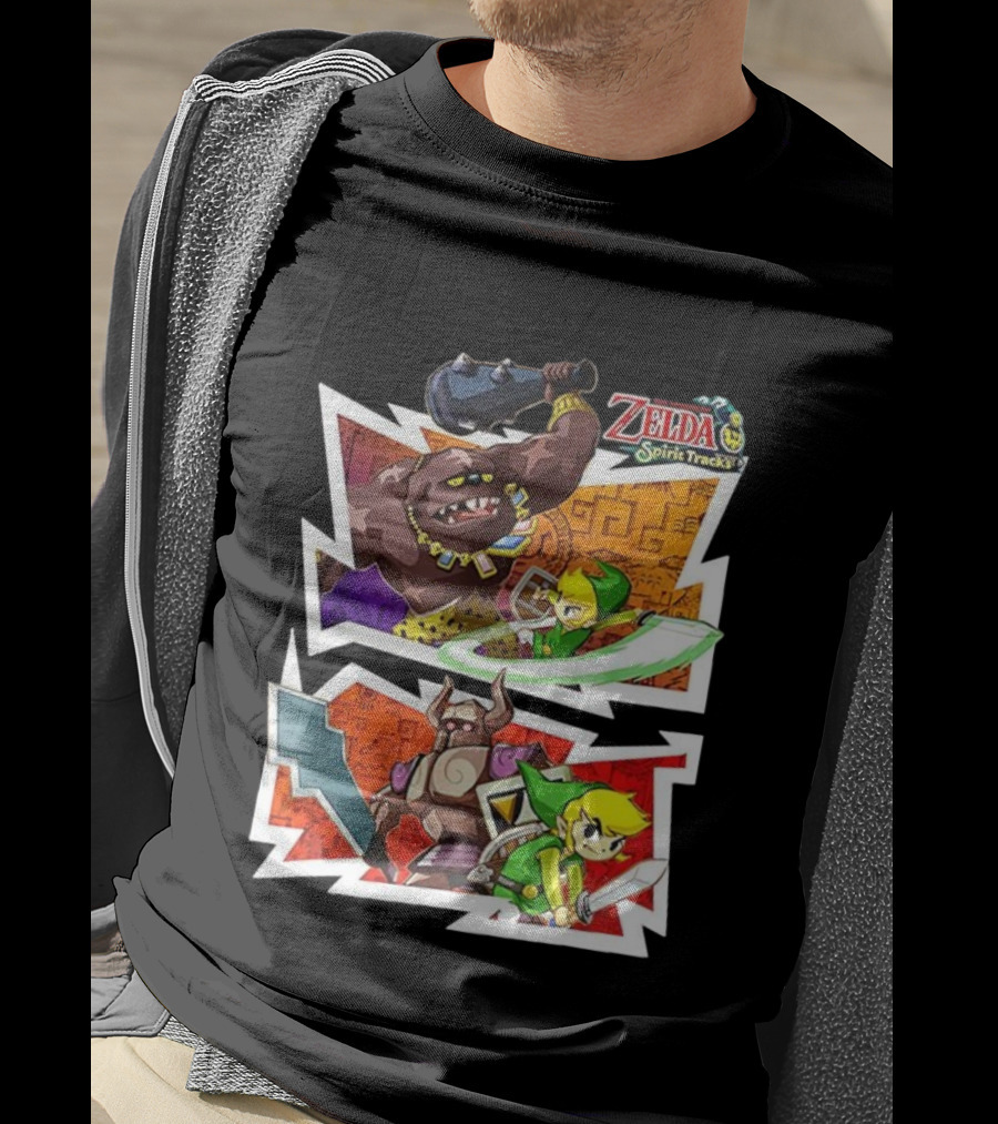 The Legend Of Zelda Spirit Tracks Link Battles Illustrations T-Shirt