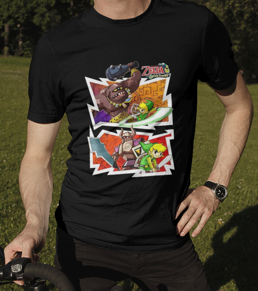 The Legend Of Zelda Spirit Tracks Link Battles Illustrations T-Shirt