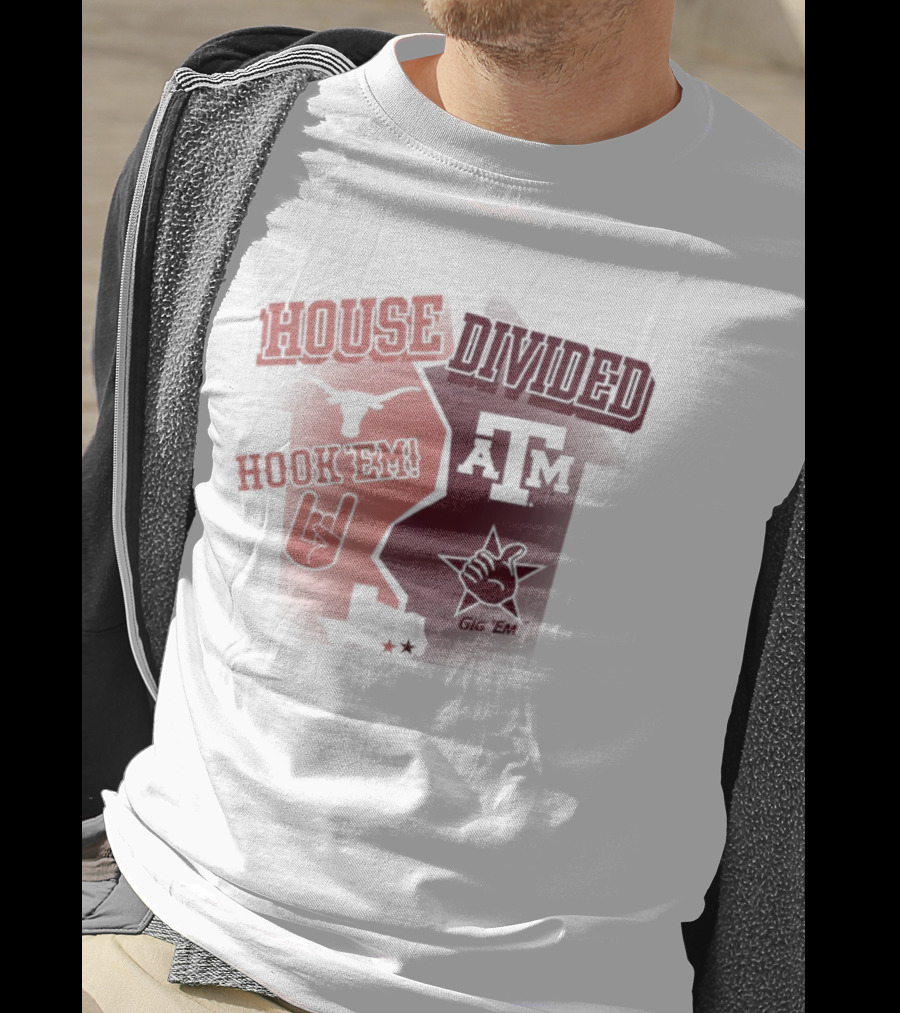 House Divided Texas Longhorns Horns Up Vs Texas A&M T-Shirt