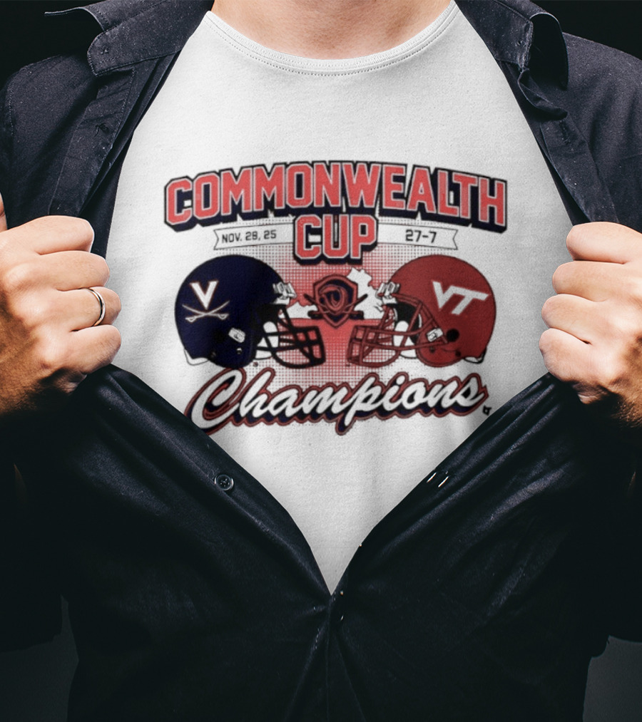 Commonwealth Cup Champions Virginia Cavaliers Vs Virginia Tech Hokies T-Shirt