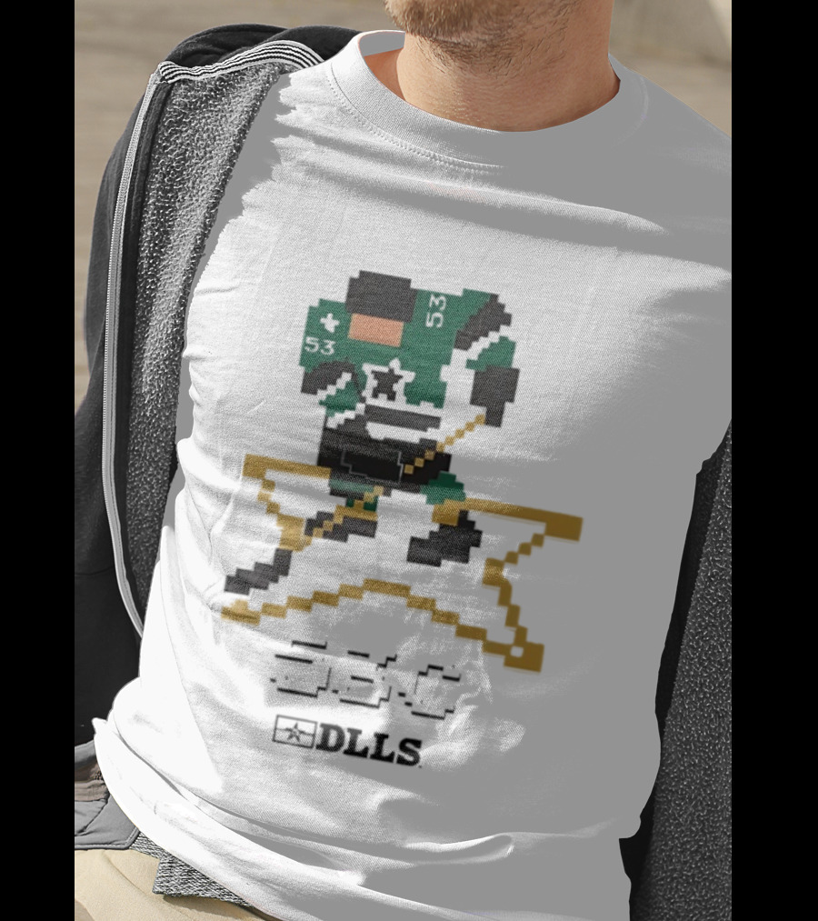 Dallas DLLS Hockey Star Pixel Art Collection T-Shirt